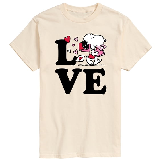 Peanuts - Love Snoopy - Men's Short Sleeve Graphic T-Shirt