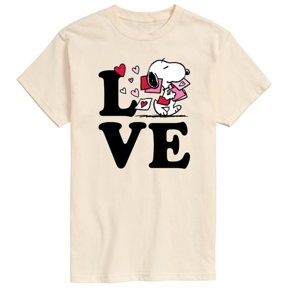 Peanuts - Love Snoopy - Men's Short Sleeve Graphic T-Shirt