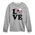 thumbnail image 1 of Peanuts - Love Snoopy  - Toddler And Youth Long Sleeve Graphic T-Shirt, 1 of 6