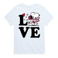 thumbnail image 1 of Peanuts - Love Snoopy  - Toddler And Youth Short Sleeve Graphic T-Shirt, 1 of 6