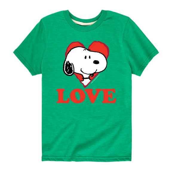 Peanuts - Love Snoopy - Toddler And Youth Short Sleeve Graphic T-Shirt