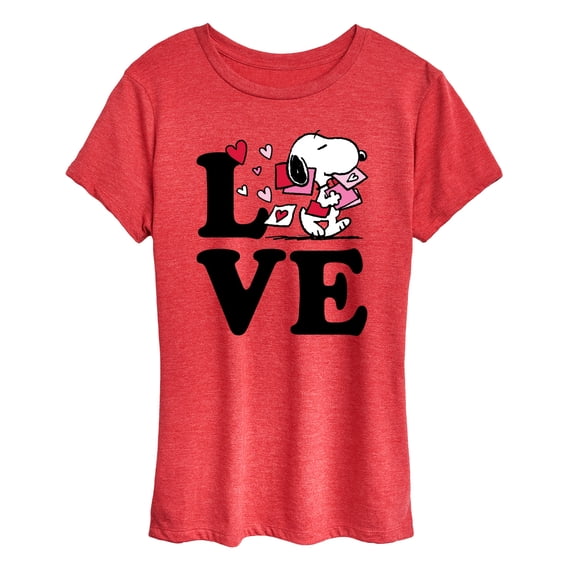 Peanuts - Love Snoopy - Women's Short Sleeve Graphic T-Shirt