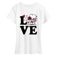 thumbnail image 1 of Peanuts - Love Snoopy - Women's Short Sleeve Graphic T-Shirt, 1 of 6