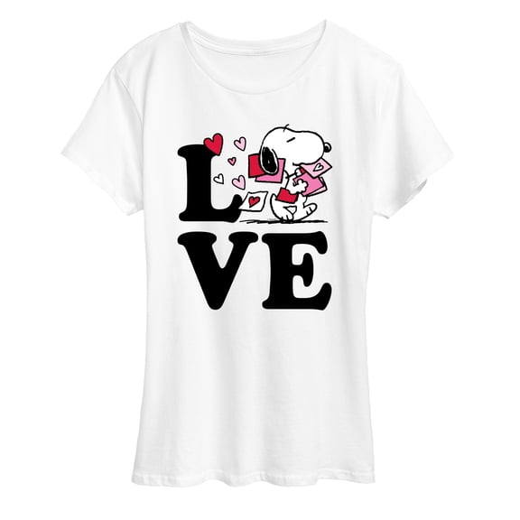 Peanuts - Love Snoopy - Women's Short Sleeve Graphic T-Shirt