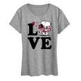 thumbnail image 1 of Peanuts - Love Snoopy - Women's Short Sleeve Graphic T-Shirt, 1 of 6