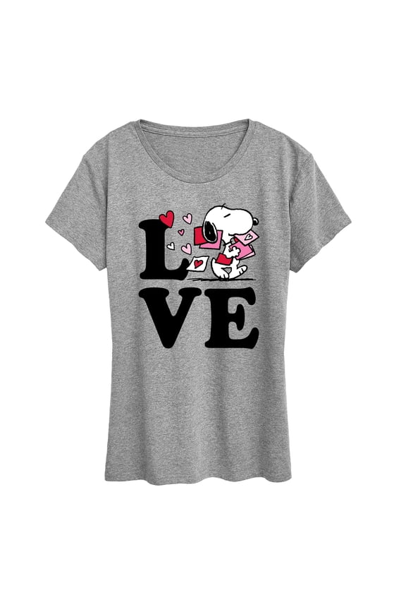 - Love Snoopy - Women's Short Sleeve Graphic T-Shirt