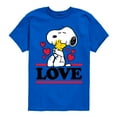 thumbnail image 1 of Peanuts - Love Snoopy Woodstock - Toddler And Youth Short Sleeve Graphic T-Shirt, 1 of 6