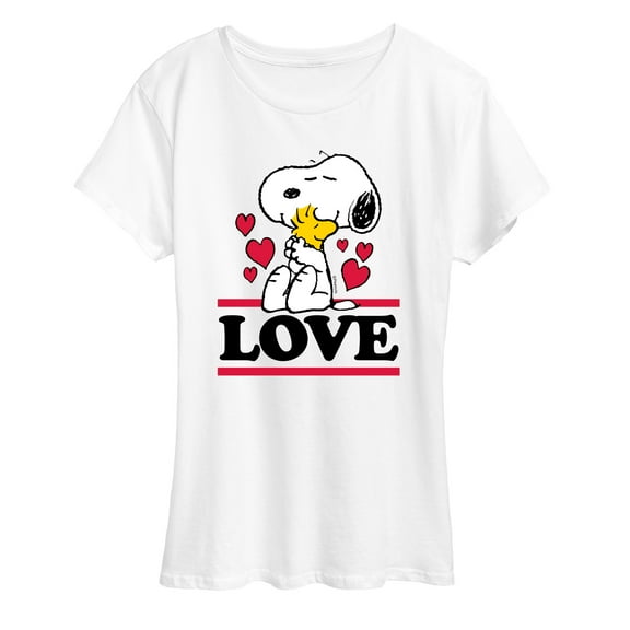 Peanuts - Love Snoopy Woodstock - Women's Short Sleeve Graphic T-Shirt