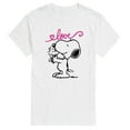 thumbnail image 1 of Peanuts - Love Snoopy and Woodstock - Men's Short Sleeve Graphic T-Shirt, 1 of 5