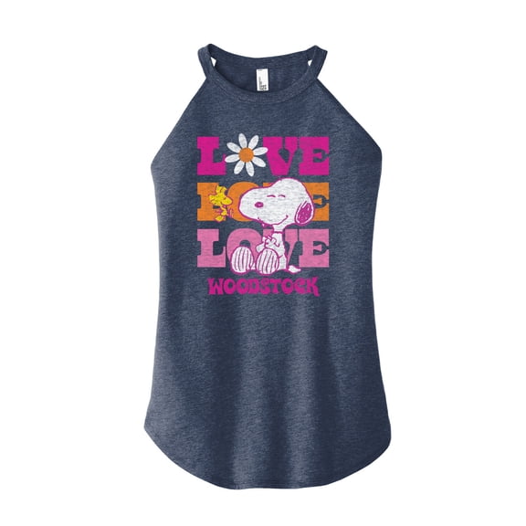 Peanuts - Love Woodstock - Juniors High Neck Tank Top