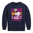 thumbnail image 1 of Peanuts - Love Woodstock - Toddler & Youth Crewneck Fleece Sweatshirt, 1 of 6