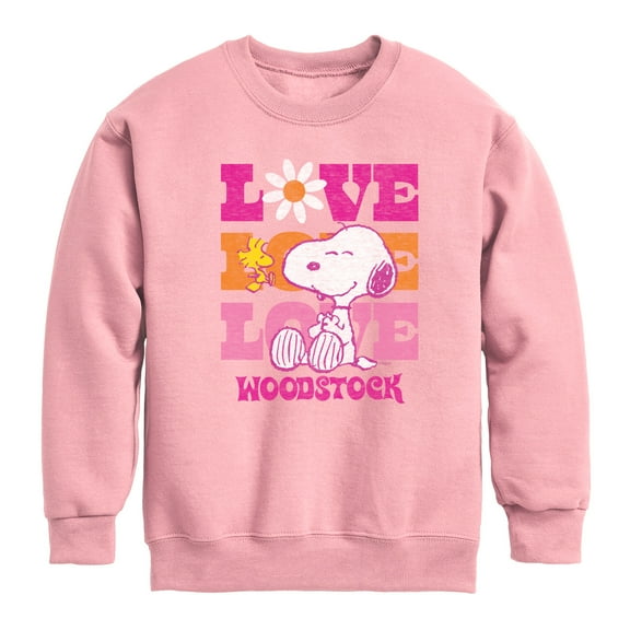 Peanuts - Love Woodstock - Toddler & Youth Crewneck Fleece Sweatshirt