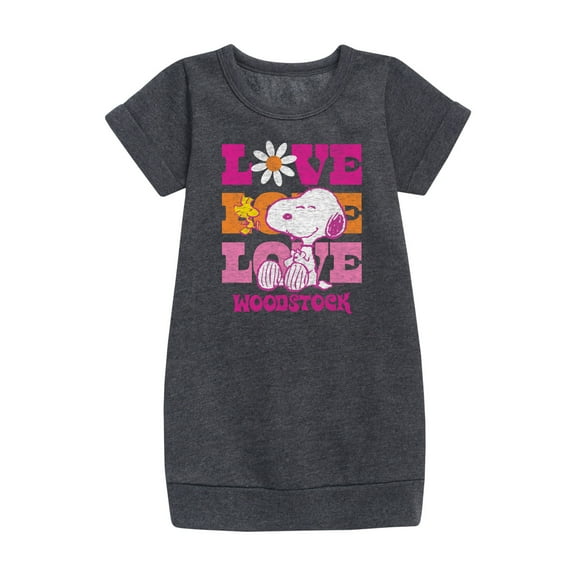 Peanuts - Love Woodstock - Toddler & Youth Girls Fleece Dress
