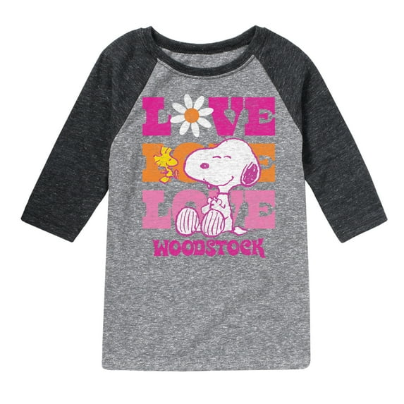 Peanuts - Love Woodstock - Toddler & Youth Raglan Graphic T-Shirt