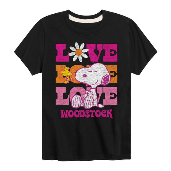 Peanuts - Love Woodstock - Toddler & Youth Short Sleeve Graphic T-Shirt