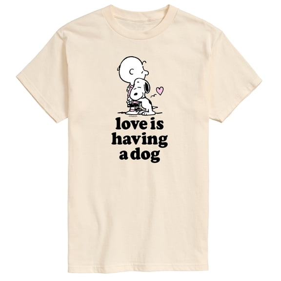 Peanuts - Love is Having a Dog - Men's Short Sleeve Graphic T-Shirt