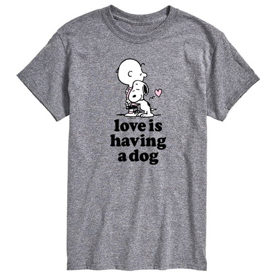 Peanuts - Love is Having a Dog - Men's Short Sleeve Graphic T-Shirt