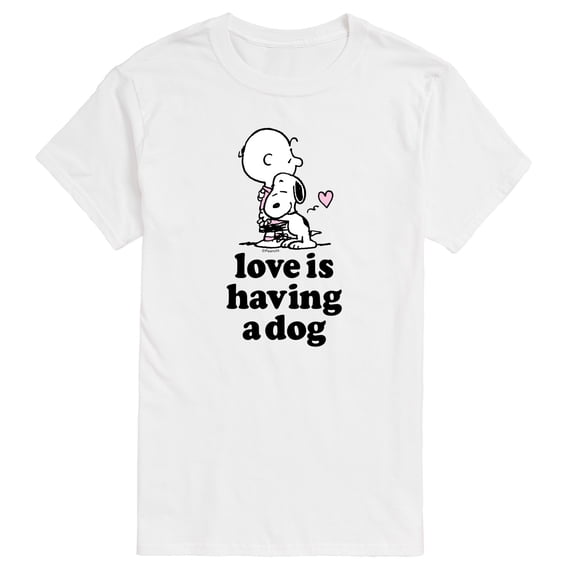 Peanuts - Love is Having a Dog - Men's Short Sleeve Graphic T-Shirt