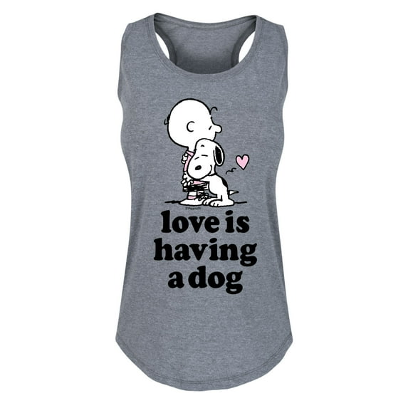 Peanuts - Love is Having a Dog - Women's Racerback Tank Top