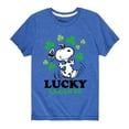 thumbnail image 1 of Peanuts - Lucky Can Be - Toddler and Youth Short Sleeve Graphic T-Shirt, 1 of 6