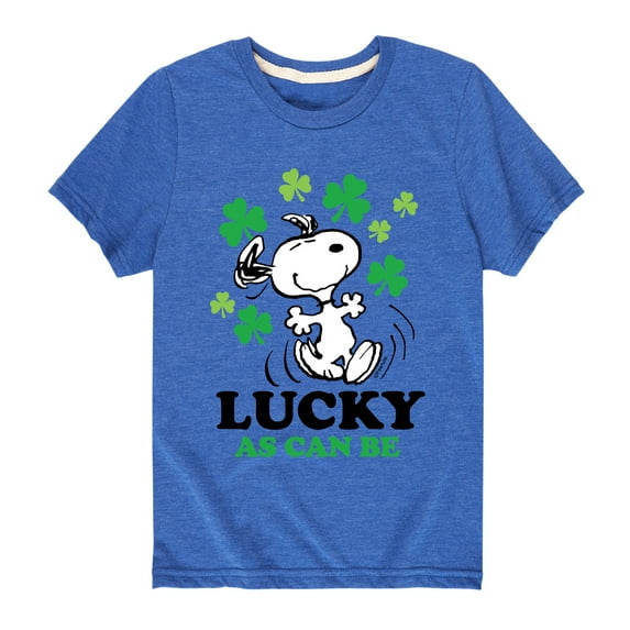 Peanuts - Lucky Can Be - Toddler and Youth Short Sleeve Graphic T-Shirt
