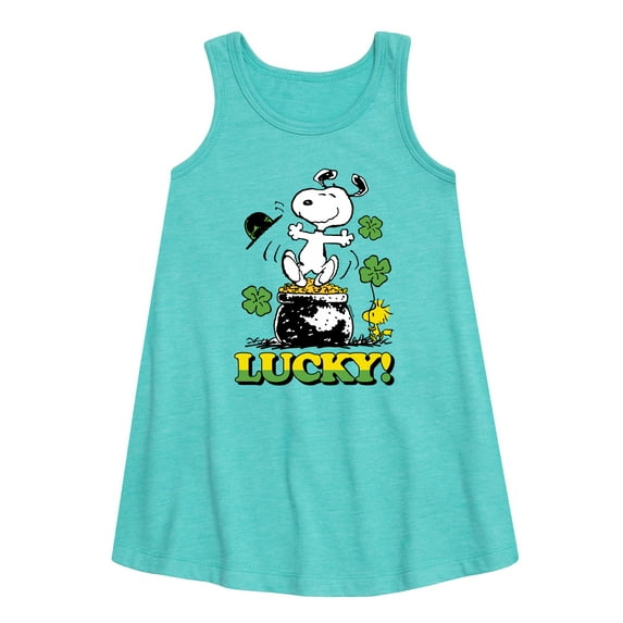 Peanuts - Lucky Snoopy - Toddler and Youth Girls A-line Dress