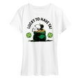 thumbnail image 1 of Peanuts - Lucky To Have Ya  - Women's Short Sleeve Graphic T-Shirt, 1 of 6