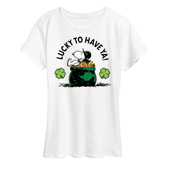 Peanuts - Lucky To Have Ya  - Women's Short Sleeve Graphic T-Shirt