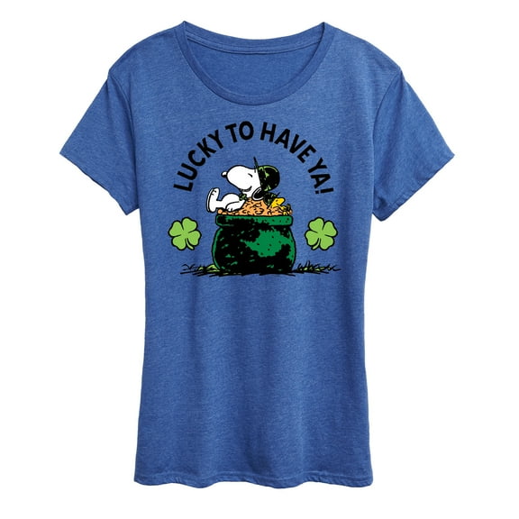 Peanuts - Lucky To Have Ya  - Women's Short Sleeve Graphic T-Shirt