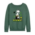 thumbnail image 1 of Peanuts - Lucky - Women's Lightweight French Terry Long Sleeve Shirt, 1 of 6