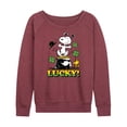 thumbnail image 1 of Peanuts - Lucky - Women's Lightweight French Terry Long Sleeve Shirt, 1 of 6