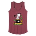thumbnail image 1 of Peanuts - Lucky - Women's Racerback Tank Top, 1 of 6