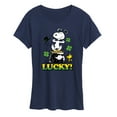 thumbnail image 1 of Peanuts - Lucky - Women's Short Sleeve Graphic T-Shirt, 1 of 6