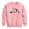 thumbnail image 1 of Peanuts -   Lucy And Schroeder Heart Thoughts  - Toddler And Youth Crewneck Fleece Sweatshirt, 1 of 5