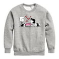 thumbnail image 1 of Peanuts -   Lucy And Schroeder Heart Thoughts  - Toddler And Youth Crewneck Fleece Sweatshirt, 1 of 6