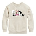 thumbnail image 1 of Peanuts -   Lucy And Schroeder Heart Thoughts  - Toddler And Youth Crewneck Fleece Sweatshirt, 1 of 6