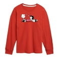 thumbnail image 1 of Peanuts -   Lucy And Schroeder Heart Thoughts  - Toddler And Youth Long Sleeve Graphic T-Shirt, 1 of 6