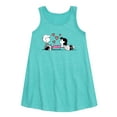 thumbnail image 1 of Peanuts - Lucy And Schroeder Heart Thoughts - Toddler and Youth Girls A-line Dress, 1 of 5