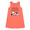 thumbnail image 1 of Peanuts - Lucy And Schroeder Valentine's Piano - Toddler and Youth Girls A-line Dress, 1 of 1