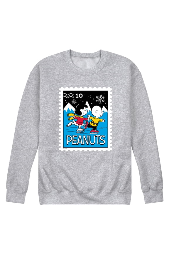 - Lucy Charlie Winter Stamp - Men's Crew Fleece Sweatshirt