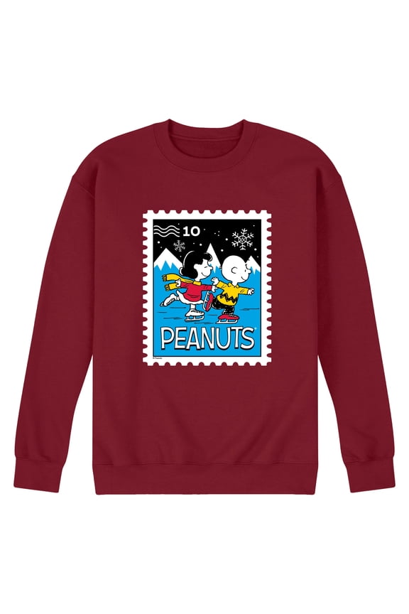 - Lucy Charlie Winter Stamp - Men's Crew Fleece Sweatshirt