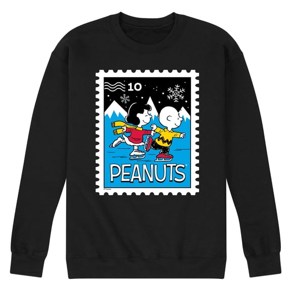 Peanuts - Lucy Charlie Winter Stamp - Men's Crew Fleece Sweatshirt