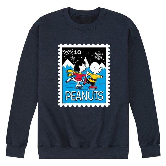 Peanuts - Lucy Charlie Winter Stamp - Men's Crew Fleece Sweatshirt
