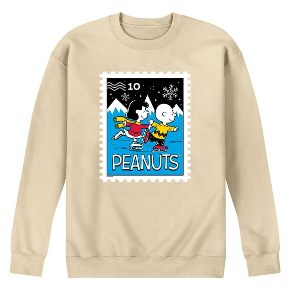 Peanuts - Lucy Charlie Winter Stamp - Men's Crew Fleece Sweatshirt