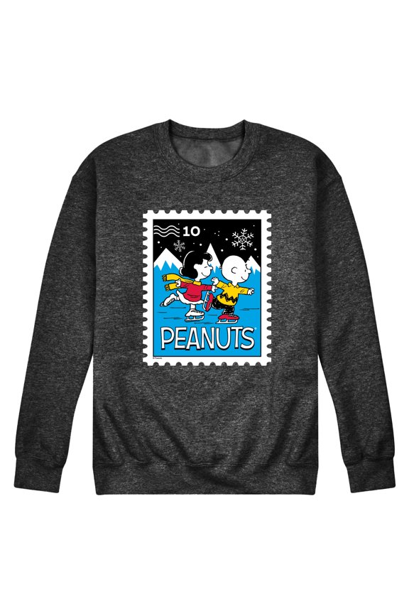 - Lucy Charlie Winter Stamp - Men's Crew Fleece Sweatshirt