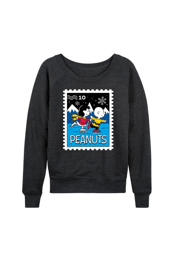 - Lucy Charlie Winter Stamp - Women's French Terry Long Sleeve Pullover