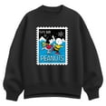 thumbnail image 1 of Peanuts - Lucy Charlie Winter Stamp - Women's Oversized Fleece Crew Sweatshirt, 1 of 3