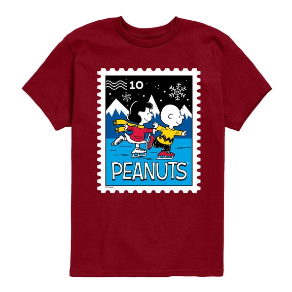 Peanuts - Lucy Charlie Winter Stamp - Youth Short Sleeve Graphic T-Shirt