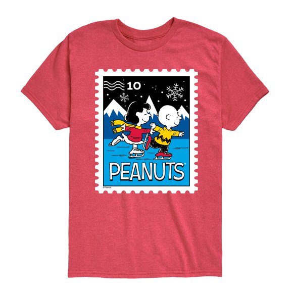Peanuts - Lucy Charlie Winter Stamp - Youth Short Sleeve Graphic T-Shirt