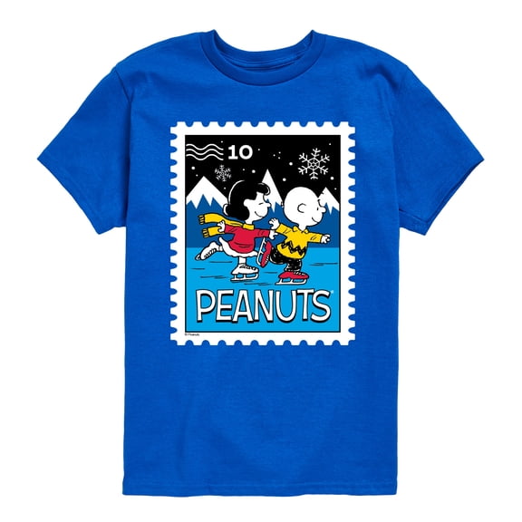 Peanuts - Lucy Charlie Winter Stamp - Youth Short Sleeve Graphic T-Shirt